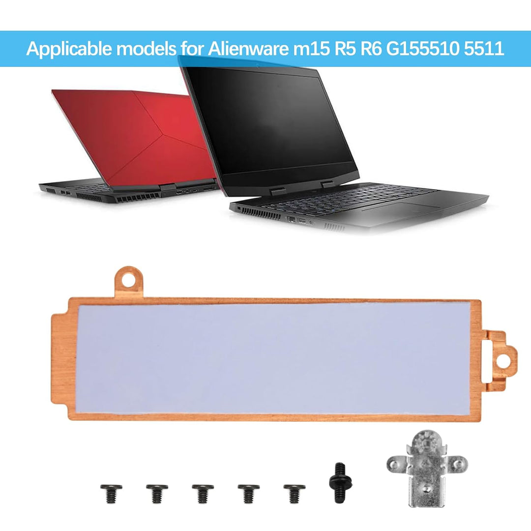 M.2 2280 SSD Kühlkörper für Laptop, Kupfer SSD-Kühlkörperabdeckung mit Halterung, Festplatten-Kühlkö