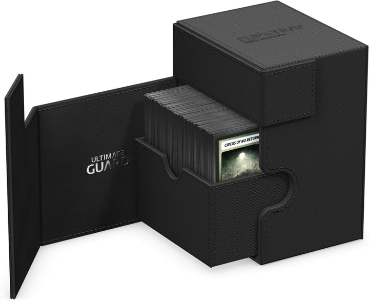 Ultimate Guard 133 Plus Xenoskin Flip n Tray Case, schwarz, Schwarz