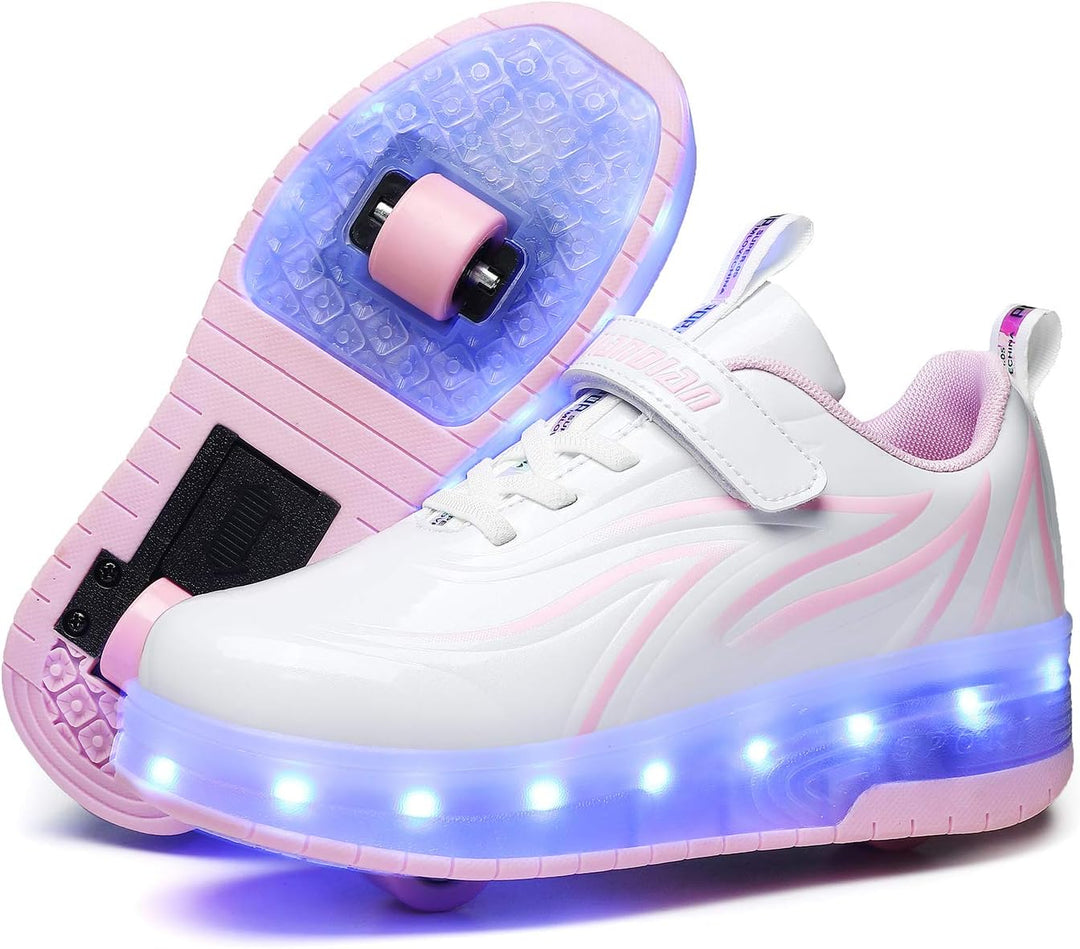 Schuhe mit Rollen für Mädchen und Jungen Kinder Roller Schuhe Farbwechsel Led Shoes with Wheels Kind