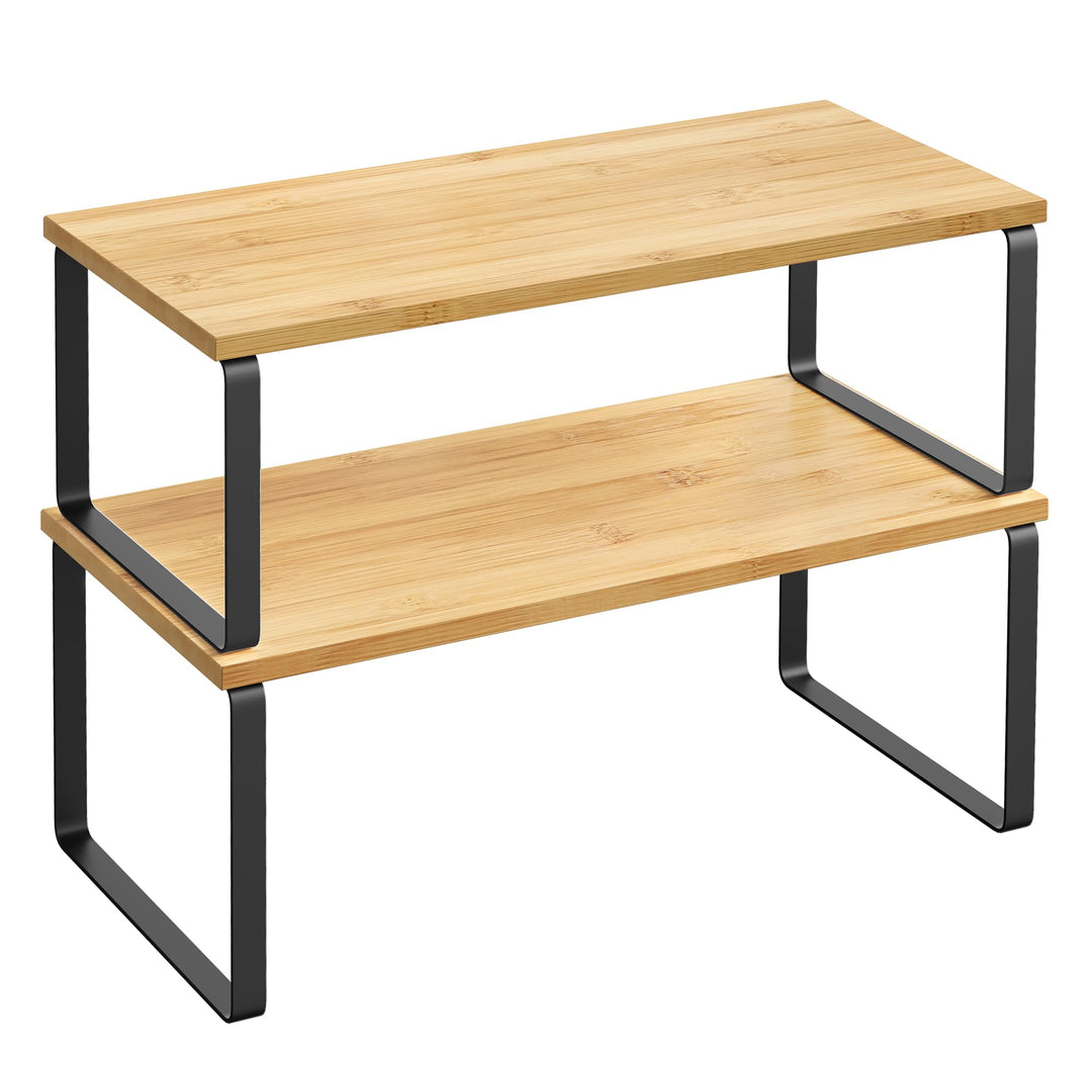 SONGMICS Gewürzregal, 2er Set Küchen-Organizer, Küchenregal, Schrank-Organizer Küche, erweiterbar, k
