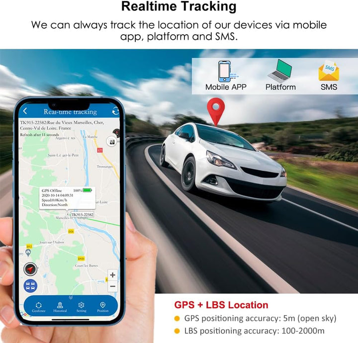 4G Mini GPS-Tracker | APP/Web/SMS-Echtzeit-Positionsverfolgung|mehrere Alarme GPS Fahrrad | Geofence
