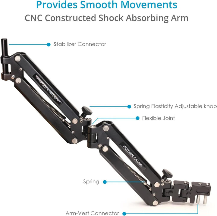 FLYCAM GLXY-AV Galaxy Doppelarm und Weste, mit Steadycam, für Hand-Stabilisator für Videokamera, Cam
