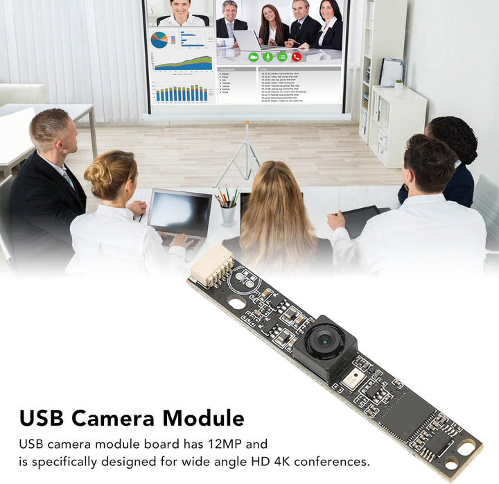 CUEI USB-Kameramodul, 12 MP 4K CMOS-Sensor Mini-USB-Kameraplatine, 123-Grad-Weitwinkelobjektiv, raus