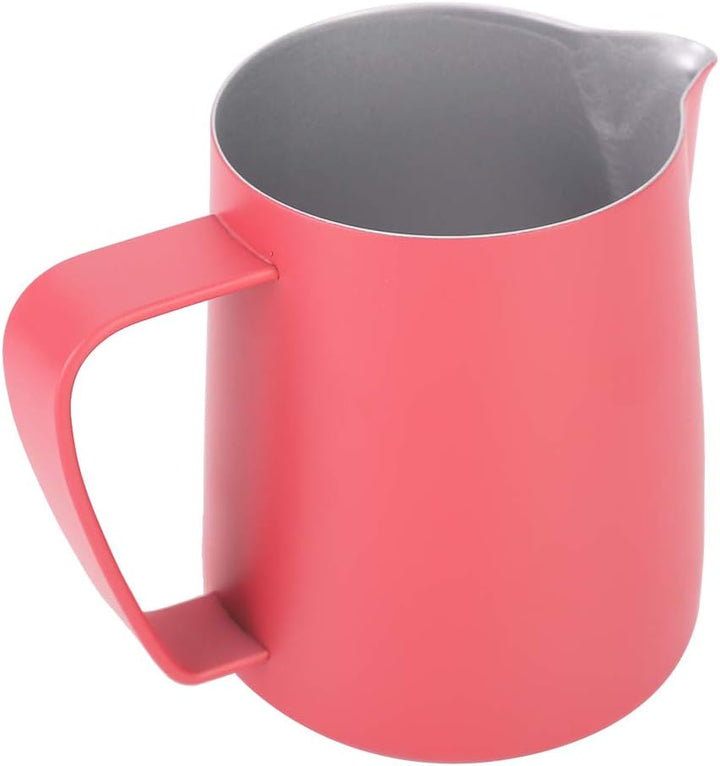 600ml Edelstahl Pitcher Milch Schaumbecher Rose Red Edelstahl Milchschaum Tasse Latte Art für Home C