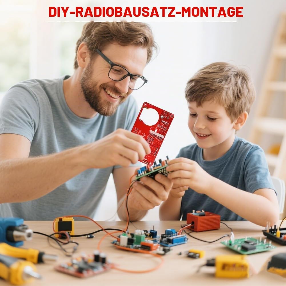 Elektronik Lötübung Kit mit Digitalem Radio und Display, DIY Elektronik Bausatz mit LadeModul für An