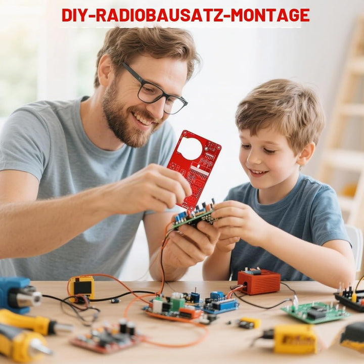 Elektronik Lötübung Kit mit Digitalem Radio und Display, DIY Elektronik Bausatz mit LadeModul für An