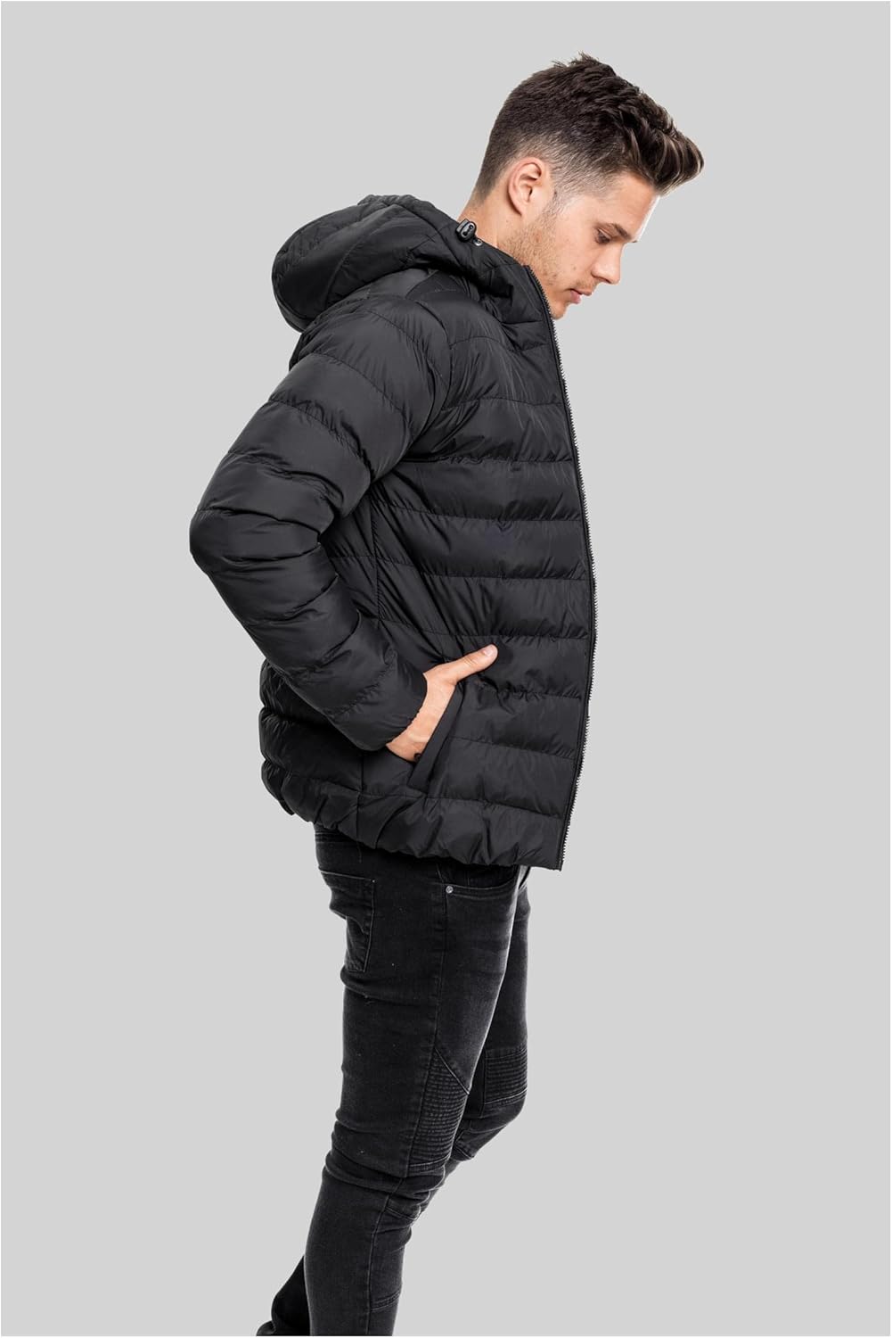 Urban Classics Herren Jacke Basic Bubble Jacket, Winterjacke für Männer mit Kapuze, in vielen Farben