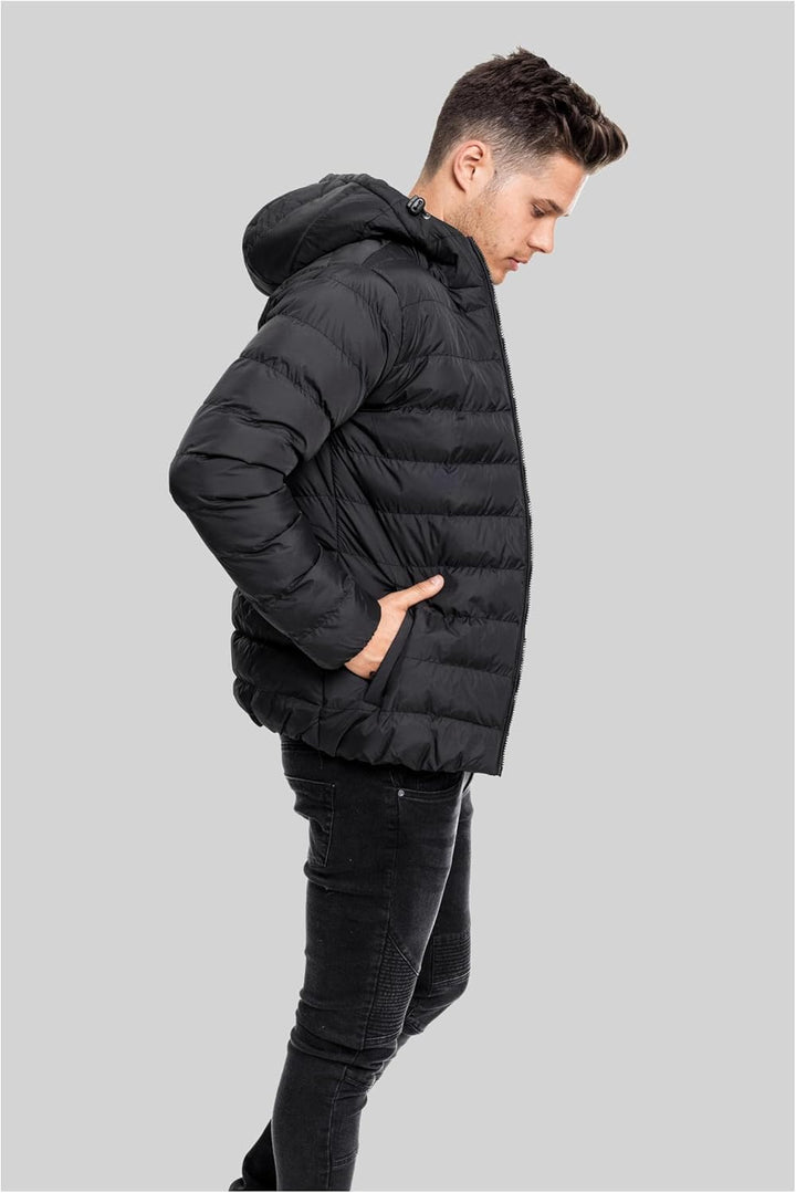 Urban Classics Herren Jacke Basic Bubble Jacket, Winterjacke für Männer mit Kapuze, in vielen Farben