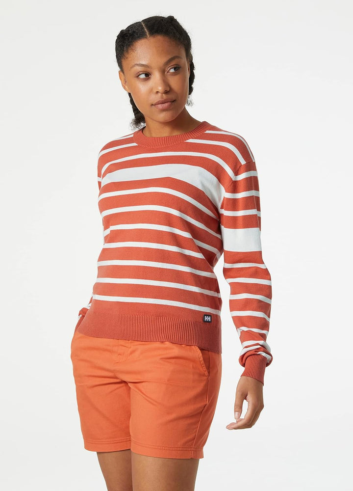 Helly Hansen Damen W Skagen Sweater 2.0 Pullover XL Terrakotta-streifen, XL Terrakotta-streifen