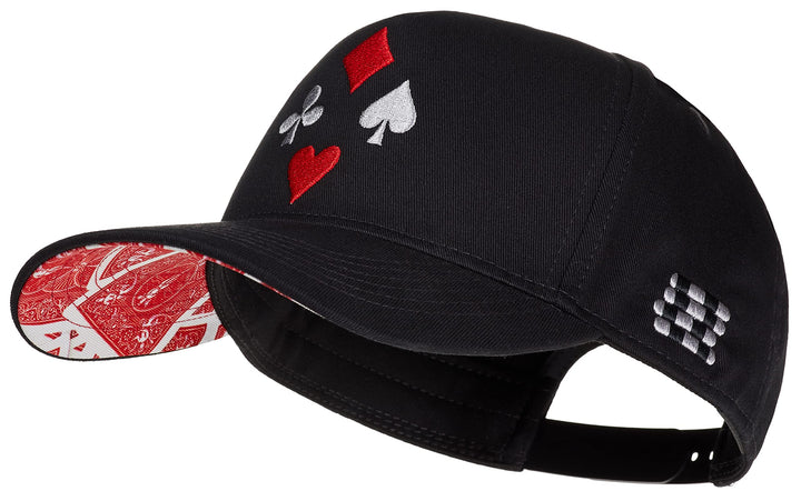 Cadency® Baseball Cap Poker, Schwarz, Unisex, Grössenverstellbar