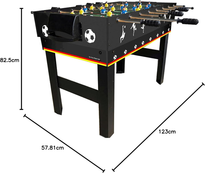 Izzy Tischkicker Multigame Spieletisch 4 in 1, inkl. komplettem Zubehör, Spieltisch mit Kickertisch,