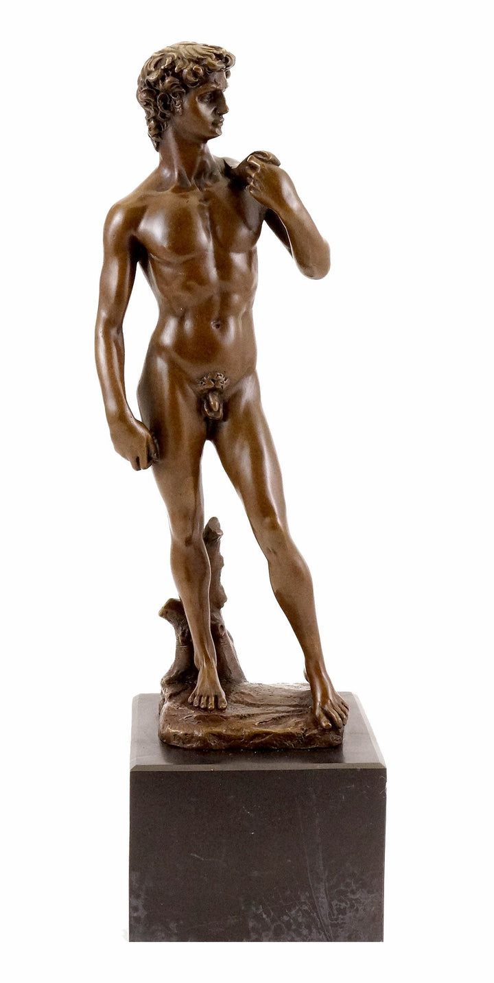 Kunst & Ambiente - Bronzefigur der Hochrenaissance - David von Michelangelo - Römische Skulptur - Fl