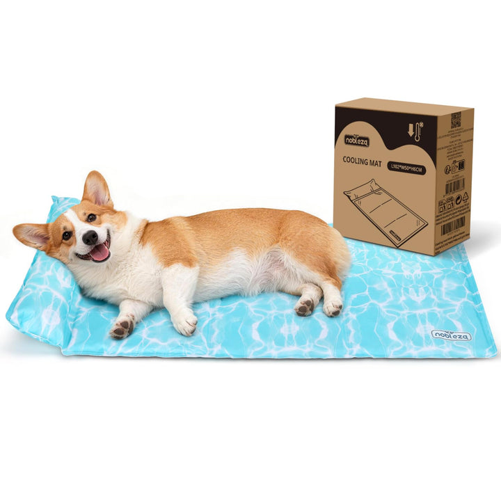 Nobleza Kühlmatte Hund und Katze, Kühlmatte für Hunde und Katzen, Design mit 6cm Zusätzlichem Halski
