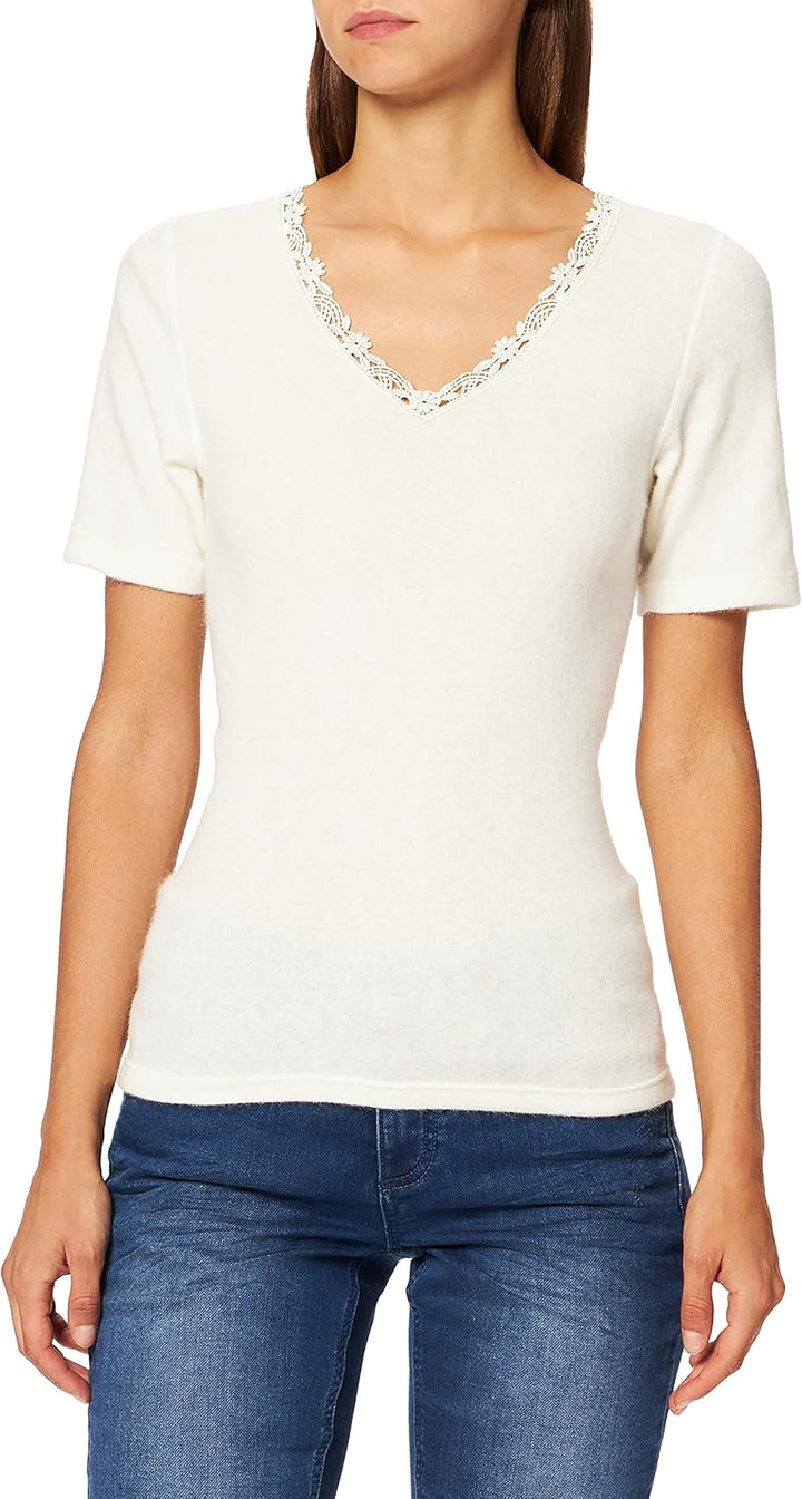 SUSA Thermo Oberteil Damen Angora Weiss I Kälteschutz mit angenehmem Tragekomfort I 100% Made in Ger