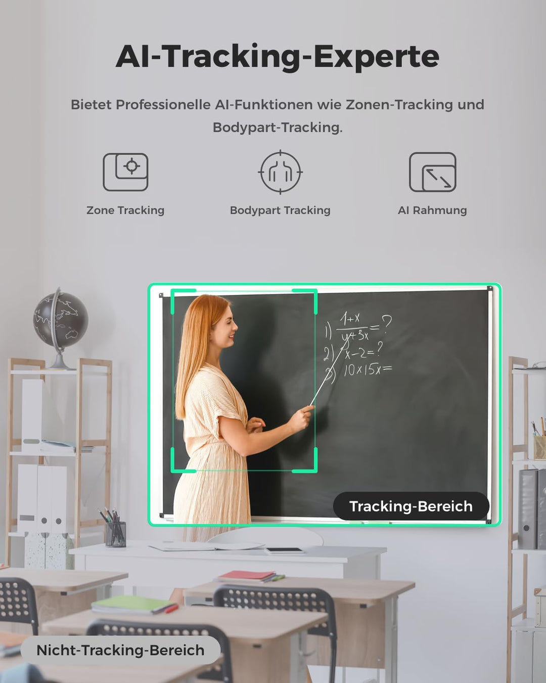 OBSBOT Tiny SE 1080P 100FPS Webcam für PC, AI Tracking PTZ Streaming Kamera mit 1/2,8" Sensor, Geste