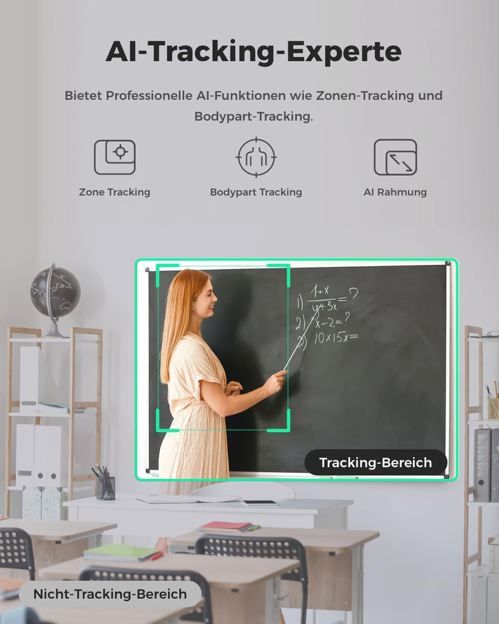 OBSBOT Tiny SE 1080P 100FPS Webcam für PC, AI Tracking PTZ Streaming Kamera mit 1/2,8" Sensor, Geste