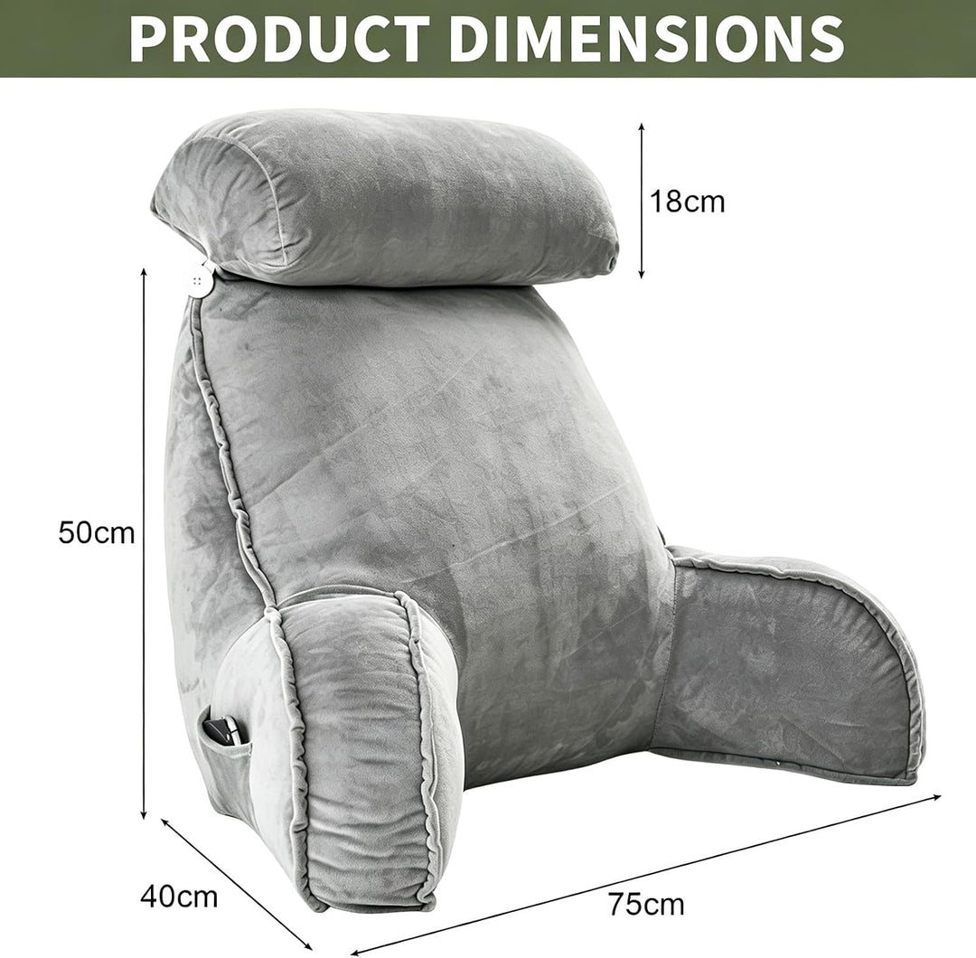 CEWROM Lesekissen für Bett Und Sofa, Lesekissen mit RüCkenlehne für Erwachsene, Reading Pillow aus M