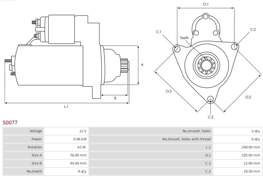 ASPL S0077 Anlasser