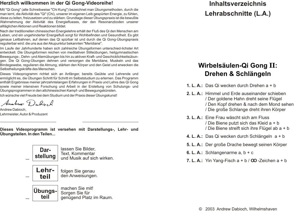 Wirbelsäulen-Qi Gong II: Drehen & Schlängeln, DVD