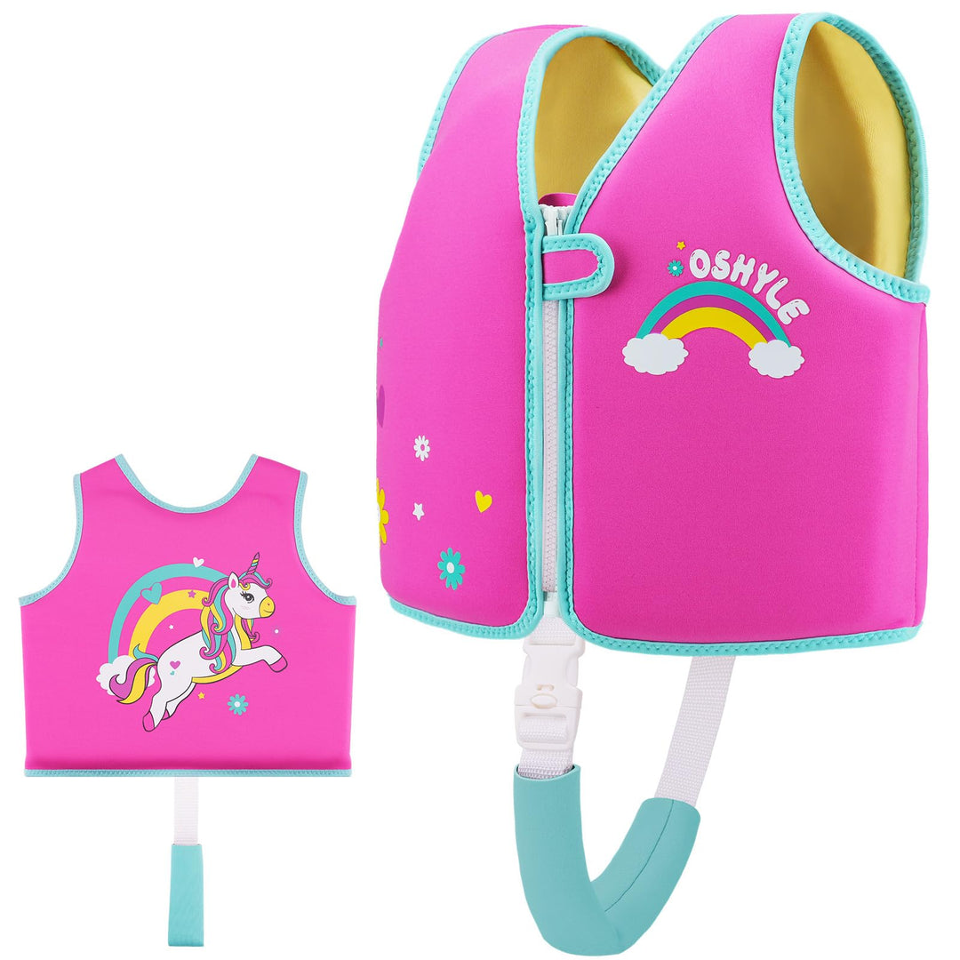 OSHYLE Kinder Schwimmweste - Jungen Mädchen Neopren Schwimmen Jacke Kleinkind Schwimmen Floating Neo