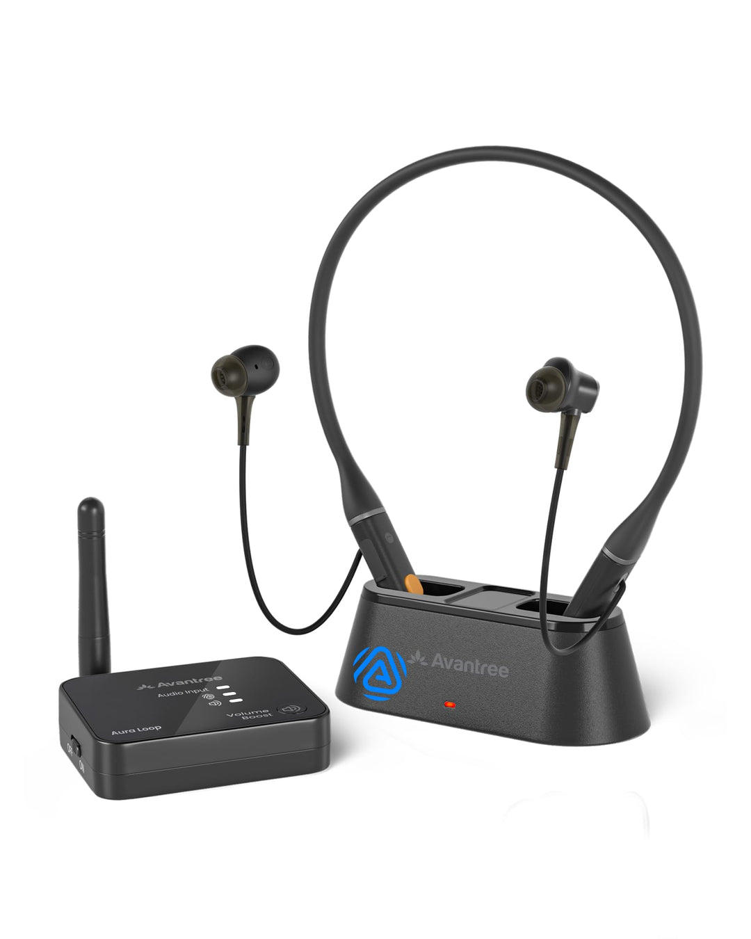 Avantree Aura Loop – Next-Gen Funkkopfhörer Kabellos für TV Fernseher mit Auracast & Ladestation, 3