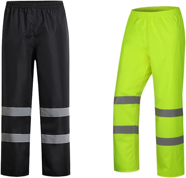 TopHomer Regenhose für Damen & Herren, Wasserdicht Fahrrad Regenhose mit Reflektoren, Leichte Atmung