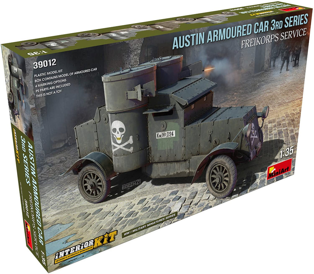 Mini Art 550039012 Miniart WWI 1:35 - Austin 3rd Series, Freikorps Service Int Plastik Bausatz