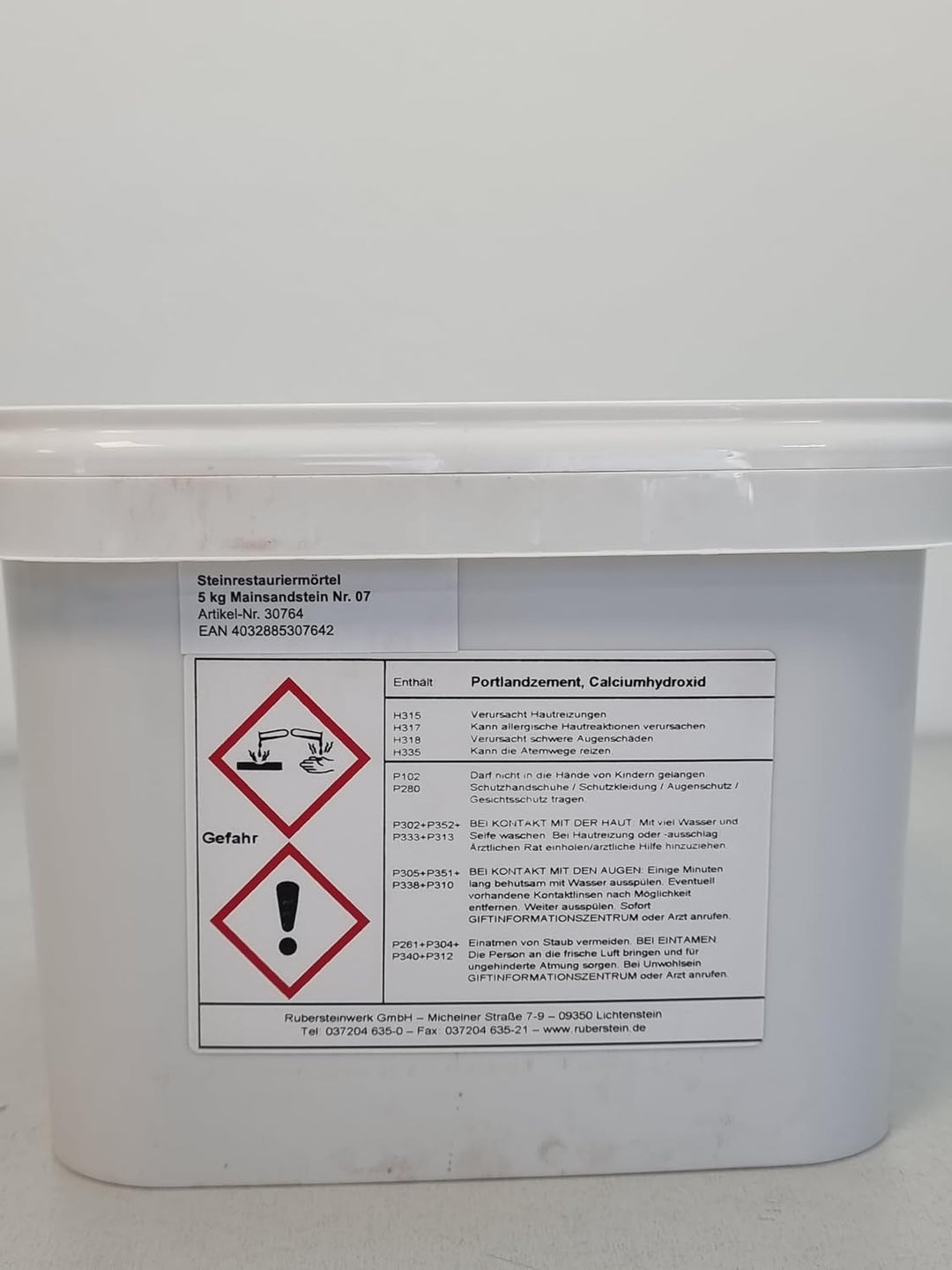 Steinrestauriermörtel/Reparaturmörtel/Mörtel für Sandstein 5 kg im Eimer (mainsandstein)
