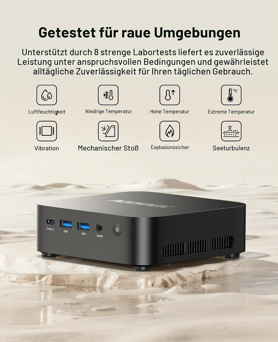 ACEMAGIC K1 Mini PC, AMD Ryzen 4300U Micro PC (bis zu 3,70 GHz),16GB DDR4 512GB M.2 SSD Mini Compute