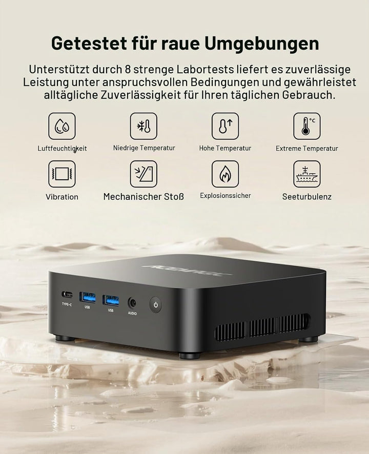 ACEMAGIC K1 Mini PC, AMD Ryzen 4300U Micro PC (bis zu 3,70 GHz),16GB DDR4 512GB M.2 SSD Mini Compute
