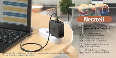 CYD 19.5V 2.31A 45W Notebook Netzteil für Laptop Ladekabel HP Pavilion X360 17 17-AK000 17-AN000 17-