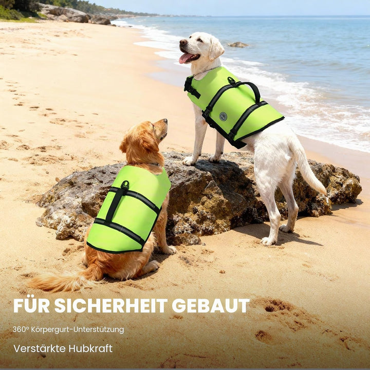 VIVAGLORY Ripstop Hunde Rettungsweste für Kleine Mittel Grosse Hunde Bootfahren, Hund Schwimmweste m