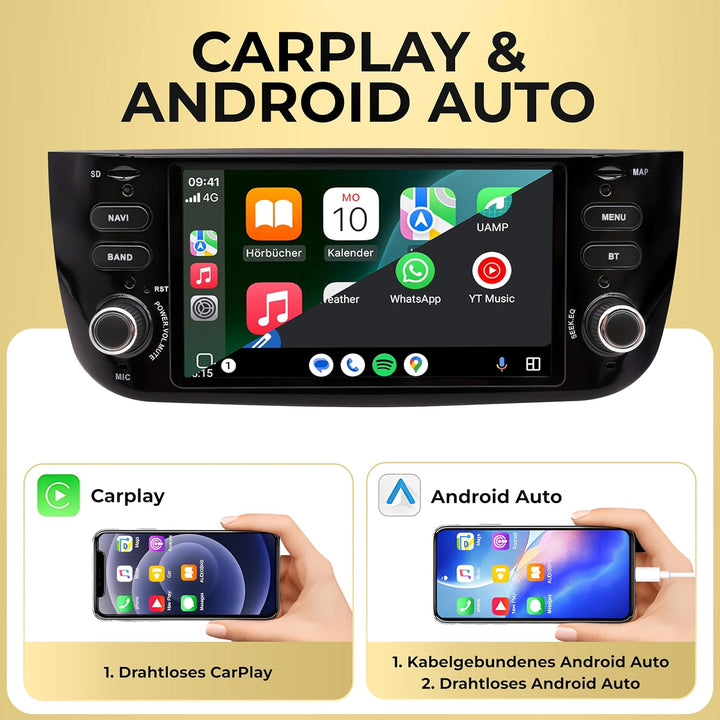 M.I.C. AFI6-L2 Android 14 Autoradio mit Navigation: MT6765V, 4GB+64GB, 6.2 Zoll QLED Display, SIM, A