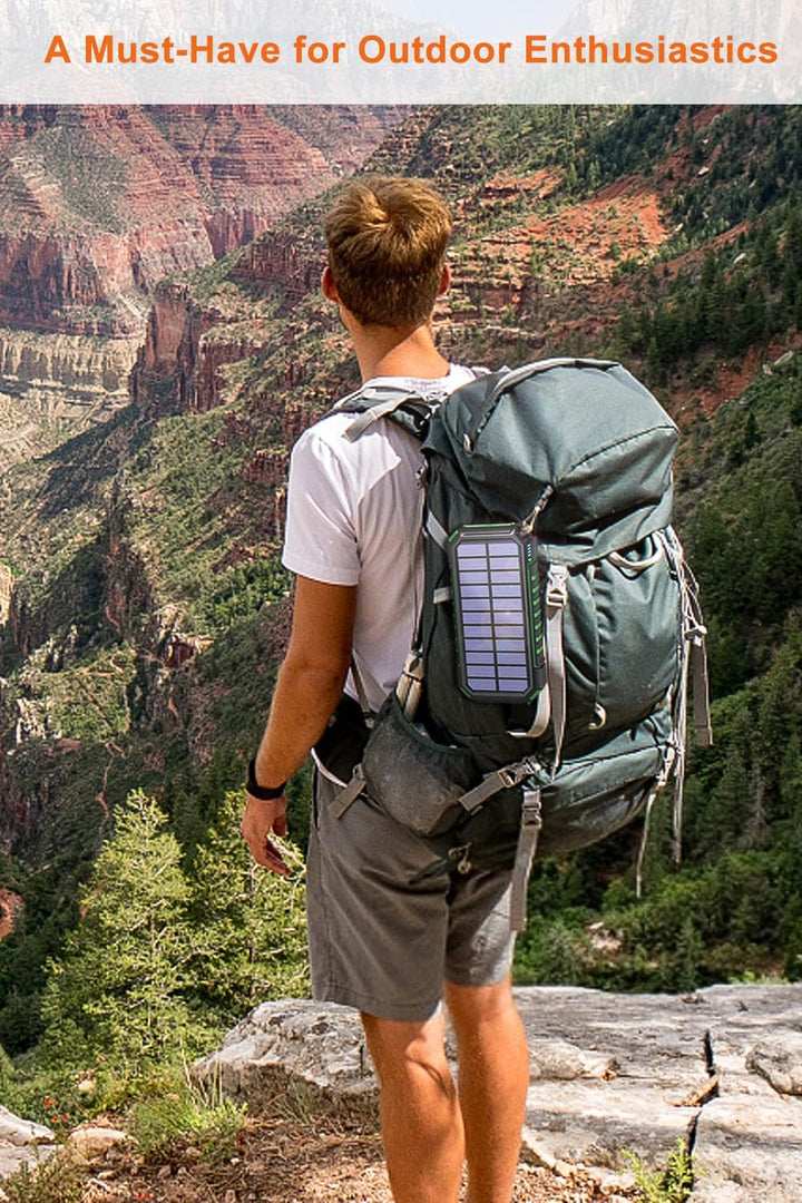 Hiluckey Wireless Solar Powerbank 26800mAh: Solar Ladegerät USB C Externer Akku mit 4 Outputs, Wasse