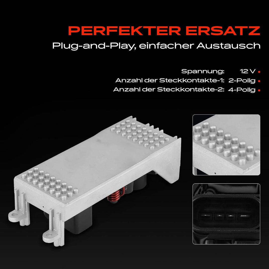 Frankberg Gebläseregler Vorwiderstand Steuergerät Kompatibel mit A8 4E2 4E8 2.8L-6.0L 2002-2010 Repl