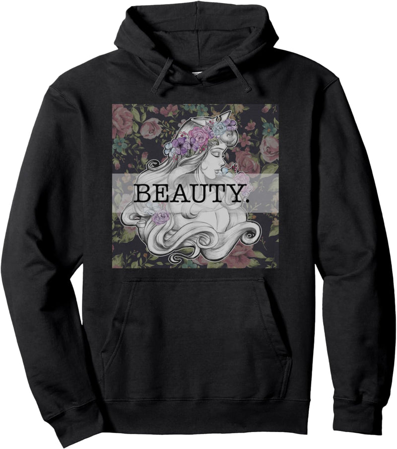 Disney Sleeping Beauty Floral Print Box Pullover Hoodie