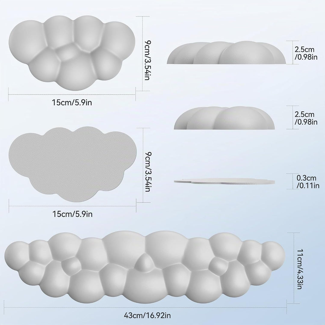 TECKNET Wolke Handballenauflage Tastatur, Ergonomisches &amp; Entspannendes Handgelenk: Memory-Schaum mi