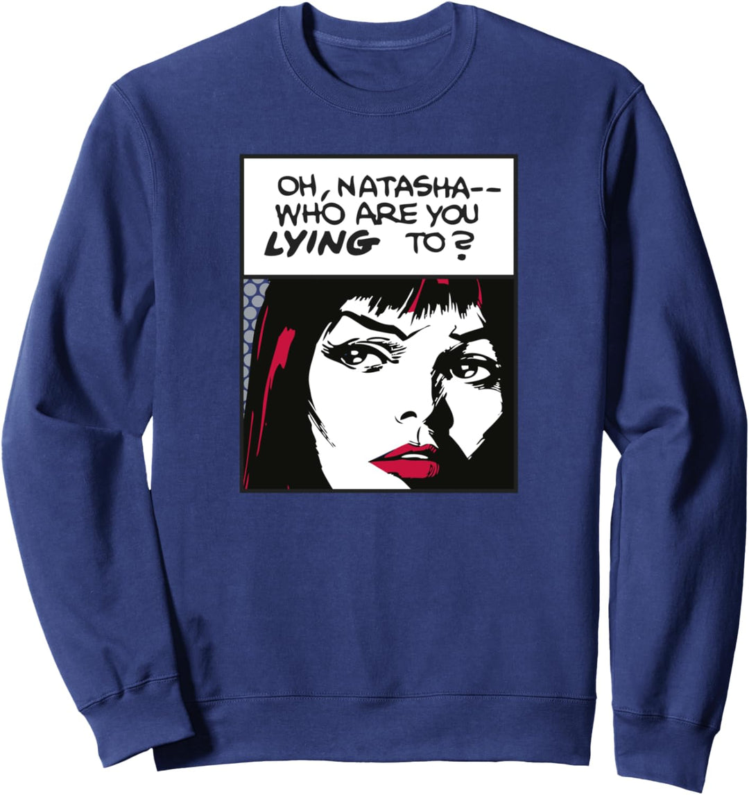 Marvel Black Widow Comic Book Natasha Lying Sweatshirt