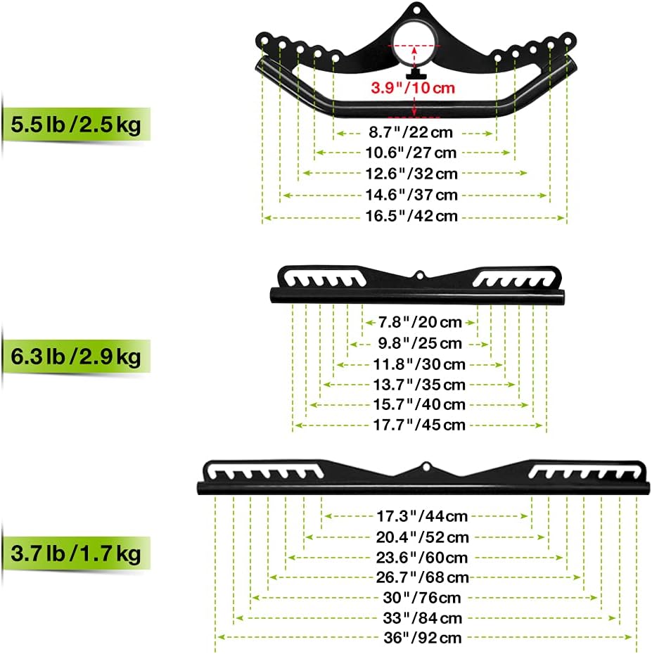 Rudergriff LAT Pull-Down-Aufsatz, Drehbar Fitnessturm Kabelzug Kabelzuggriff Fitness-Greifer für Gew