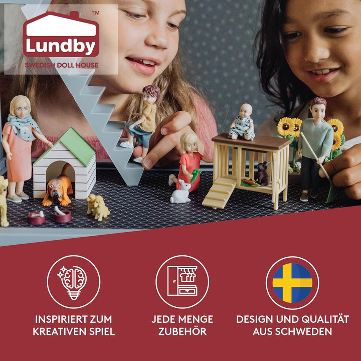 Lundby Puppenhaus Puppen für Puppenhaus Familie - Puppenfamilie Charlie - Zubehör - Biegepuppen Pupp
