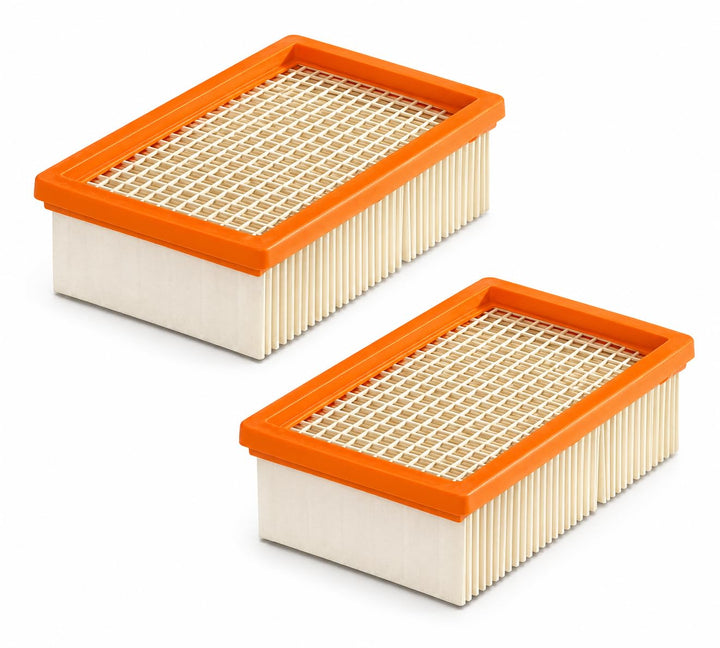 M&amp;M Smartek 2x Flachfaltenfilter für Kärcher WD4-WD6/MV4-MV6 | Passgenauer Kassettenfilter für Nass-