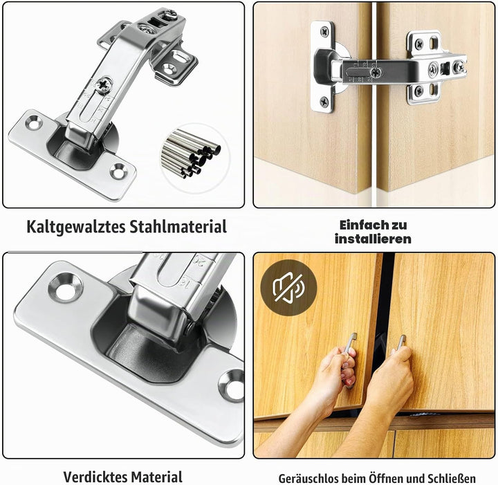 Lazy Susan 135 graden kastscharnier voor vouwdeur - keuken hoek kast deur scharnieren, 1 paar frame