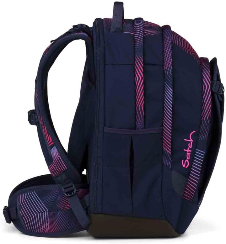 Satch Match Plus Schulrucksack Set 3tlg. inkl. Schlamperbox und Sporttasche (Seismic Pink), Seismic
