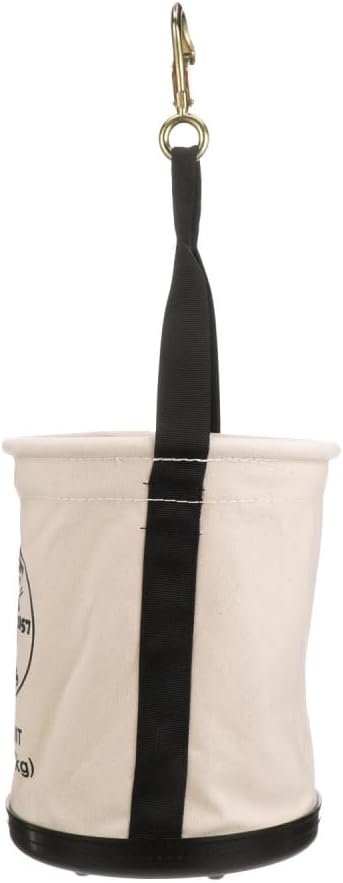 Klein Tools 5109SLR Canvas-Eimer, Allzweck-Werkzeugeimer mit Kunststoffboden mit Ablauflöchern, Arbe