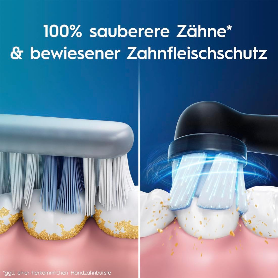 Oral-B iO Series 3 Elektrische Zahnbürste/Electric Toothbrush, Doppelpack, 2 Aufsteckbürsten, 3 Putz
