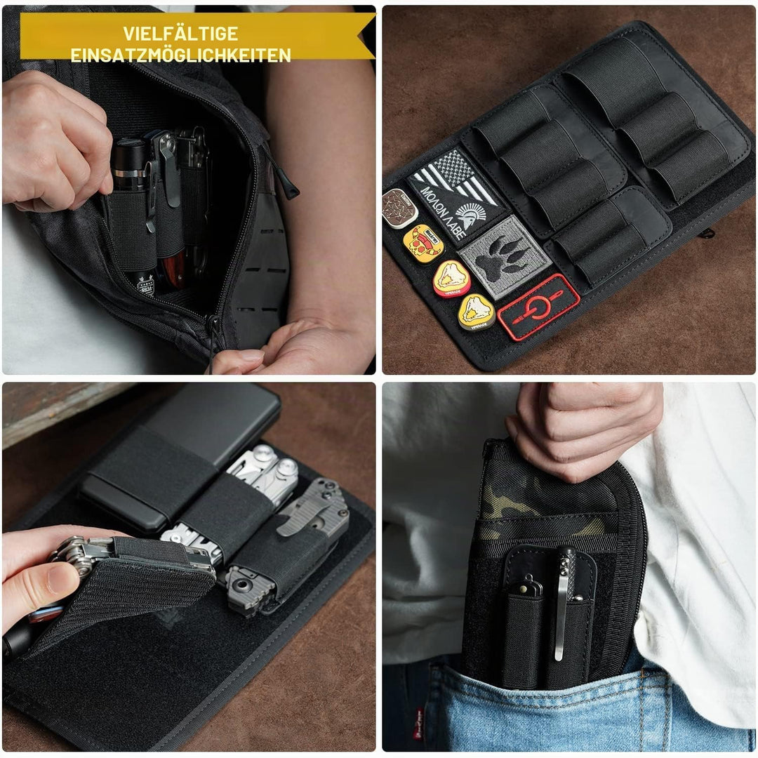 VIPERADE PL6 Elastischer EDC Organiser Klein Klett Organizer Insert,Modulare Elastische Schleife Pan