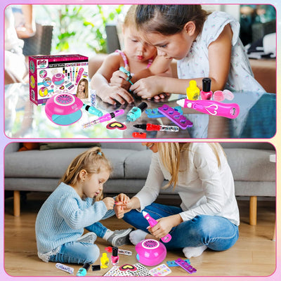 Herefun Nagelstudio Kinder Mädchen, Geschenke für Mädchen Nagellack Set, Nagelkunst Kinder 6 7 8 9,