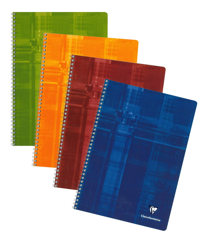 Clairefontaine 8121C - Packung mit 5 Notizbücher mit Spiralbindung, DIN A4, französische Lineatur, 9