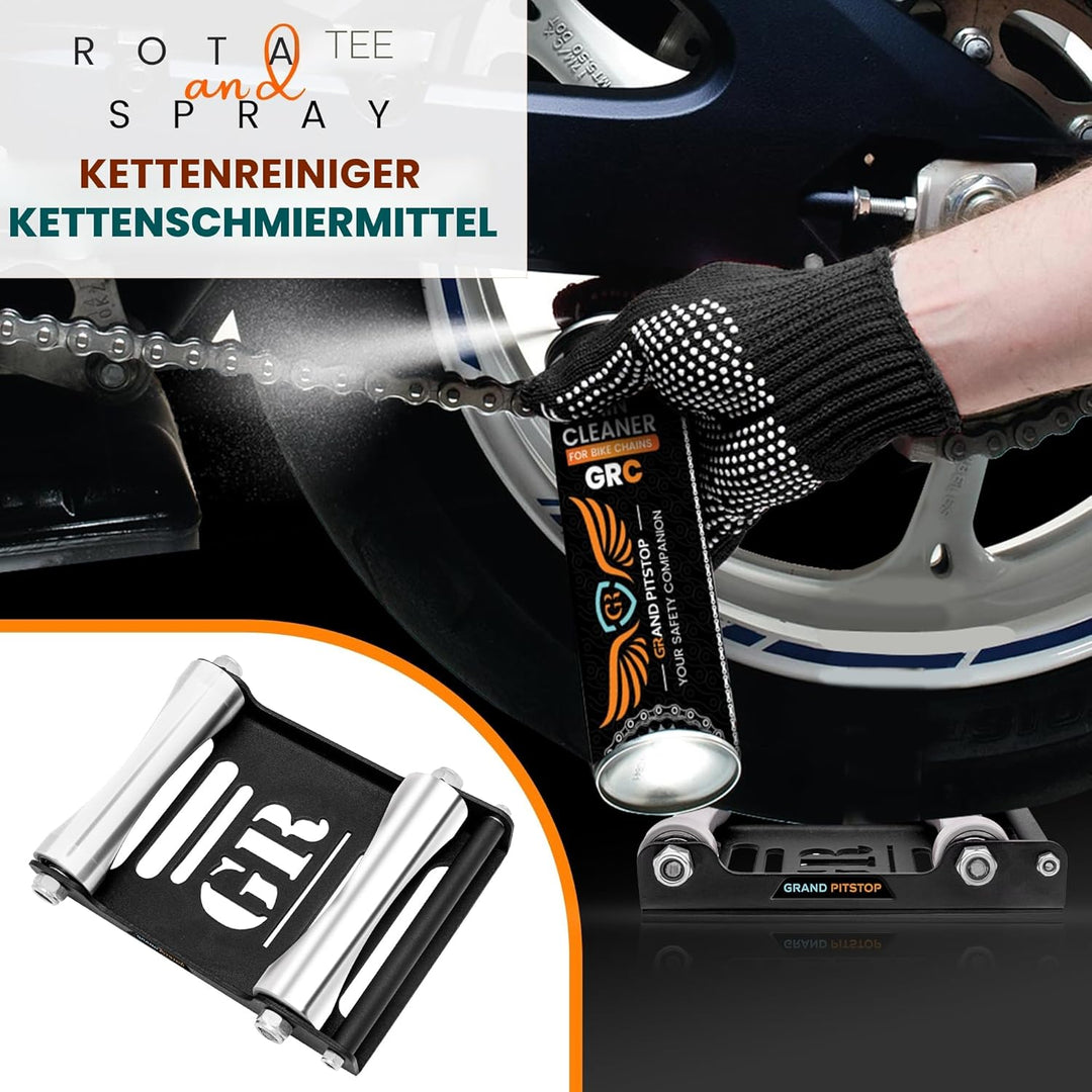 Grand PitStop Motorrad-Reinigungsständer - Paddock Stand Ersatz - Rollenständer für Reifenreinigung