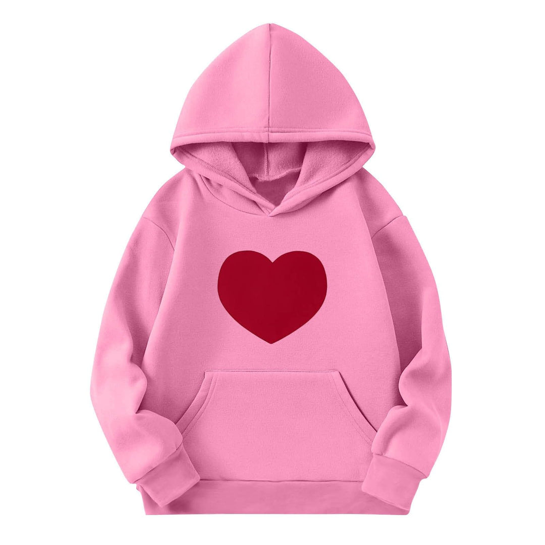 Hoodie Mädchen Pullover Valentinstags Kapuzenpullover Casual Loose Sweatshirt Weiche Bequem Klamotte